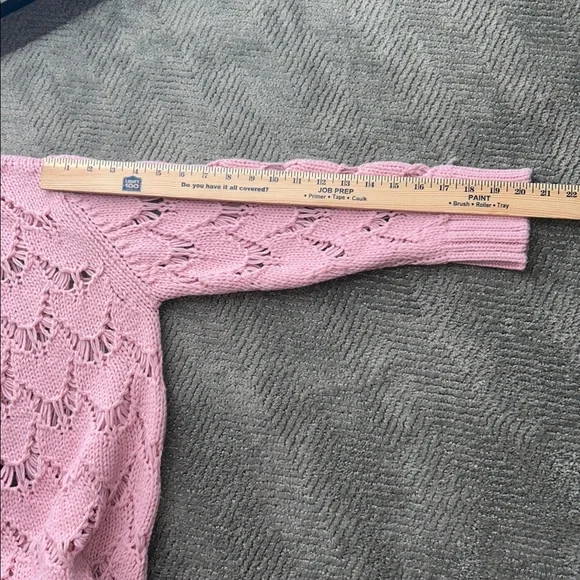 Red Valentino Pink Open-Knit Wool Blend Sweater Size M Made in Italy - Picture 8 of 11